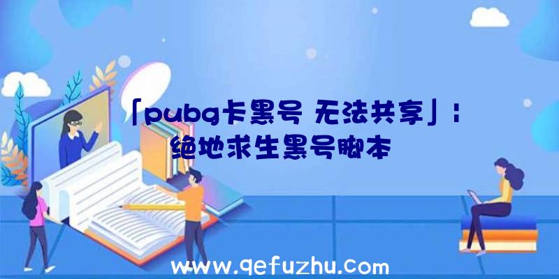 「pubg卡黑号